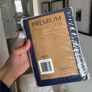 NWT Navy blue Premium pillow case standard size set of 2